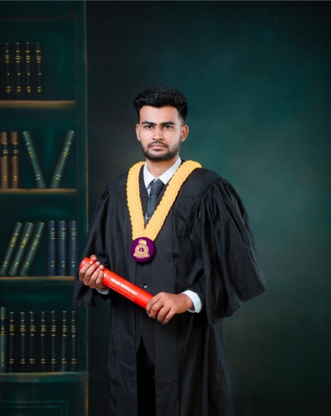 Ishara Perera in graduation attire
